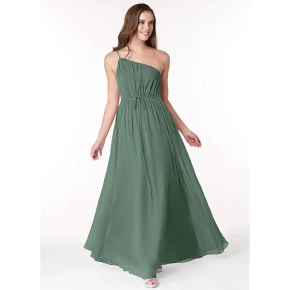 eucalyptus colored bridesmaid dresses Elmont Long Sleeve Maxi Dress